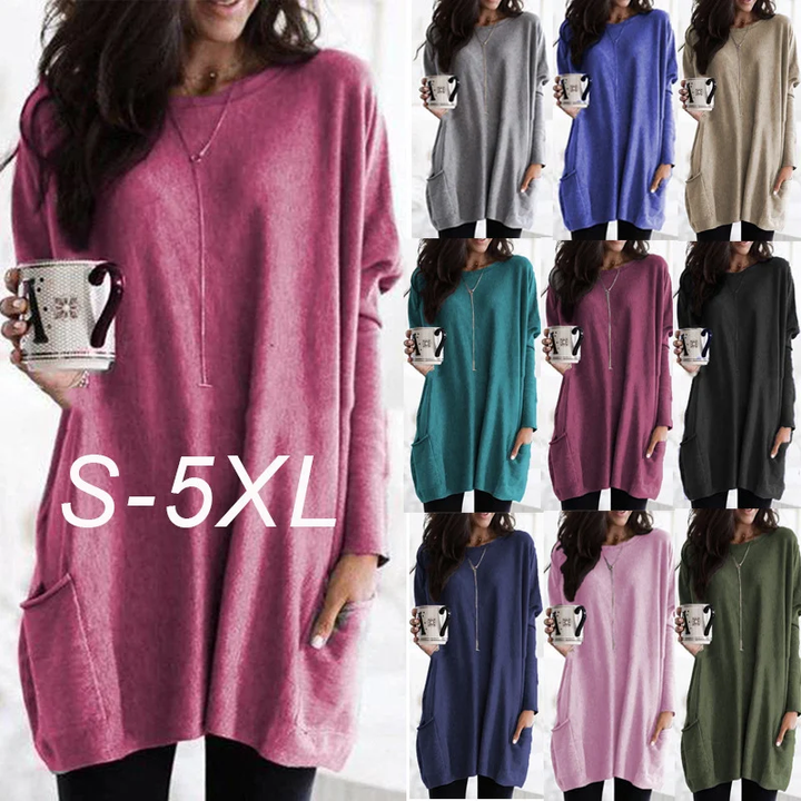 Milea | Long Sleeve Tunic with Pockets