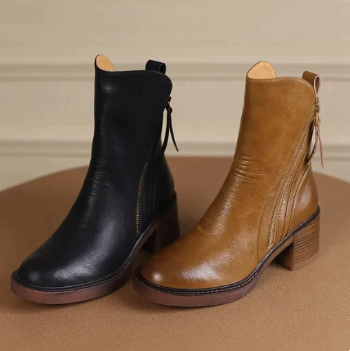 GRAZIA | LEATHER ANKLE BOOTS