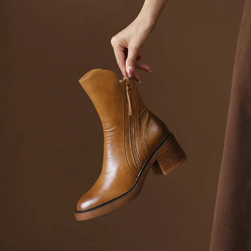 GRAZIA | LEATHER ANKLE BOOTS