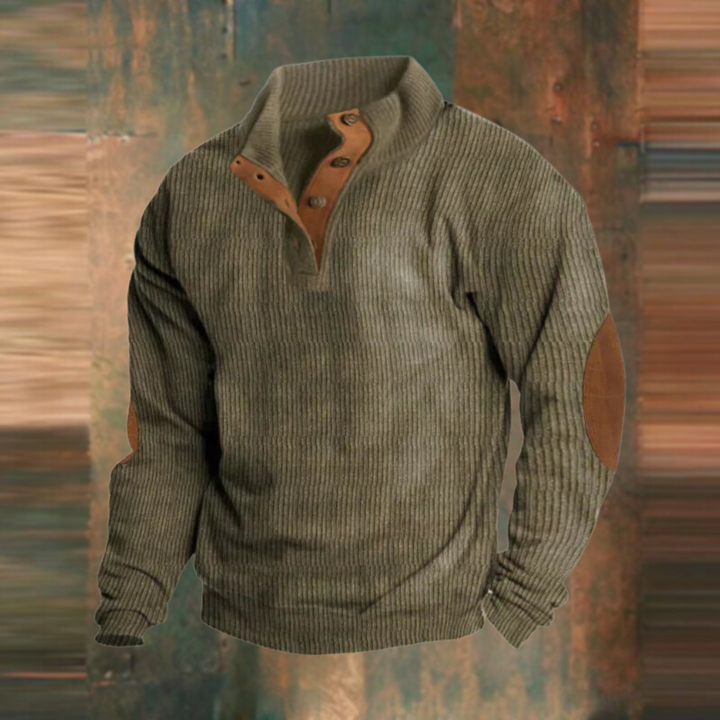 SIMON | QUARTER BUTTON SWEATER