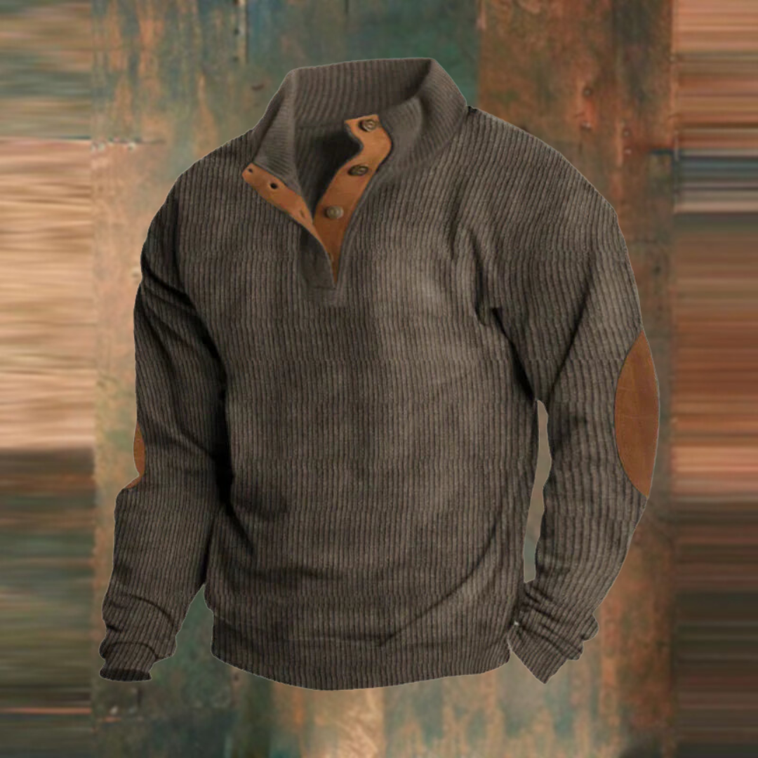 SIMON | QUARTER BUTTON SWEATER