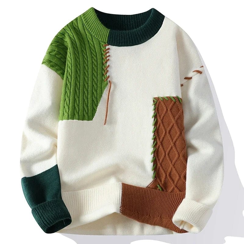 ASPEN | PATCHWORK KNIT SWEATER