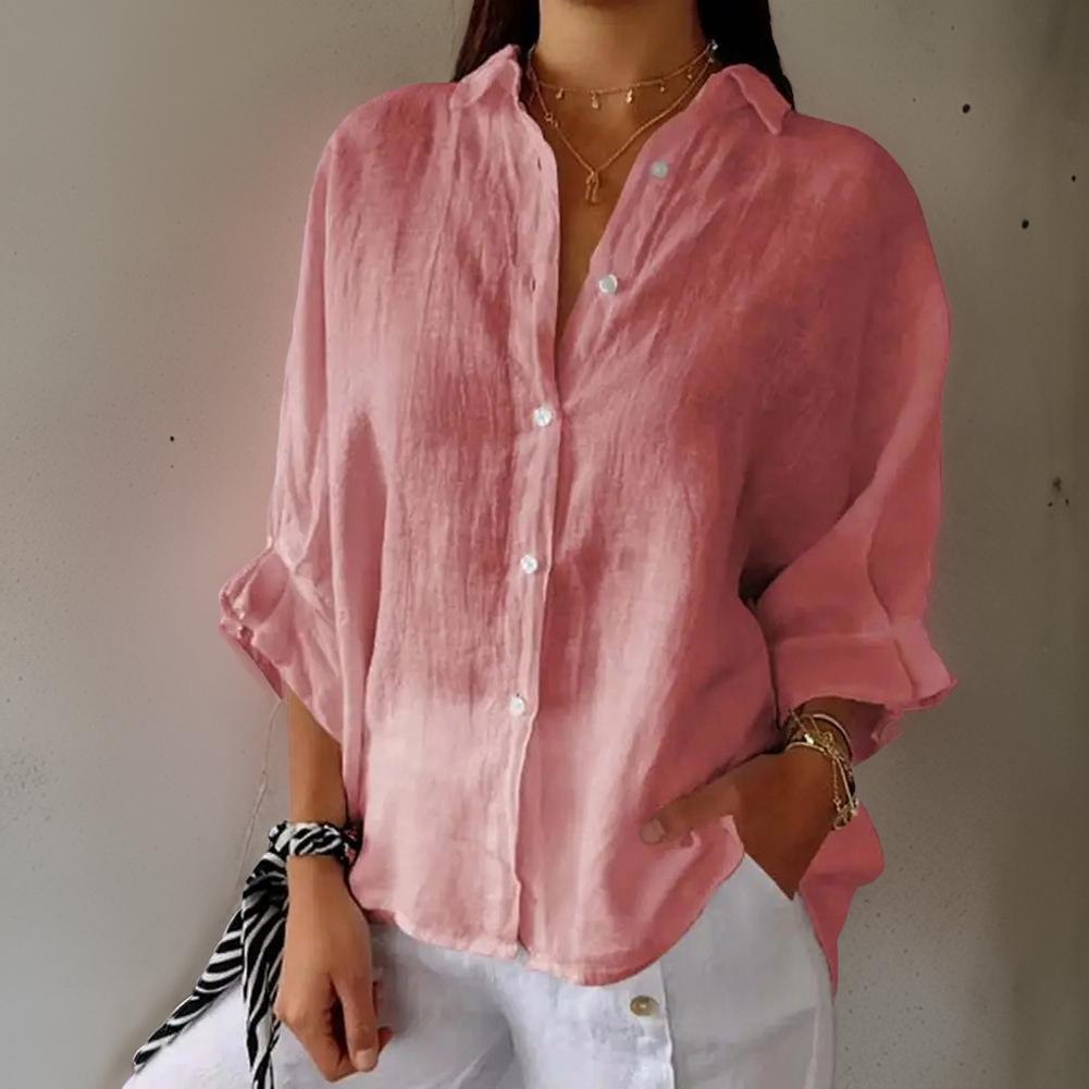 JULIET | ELEGANT LINEN POLO BLOUSE