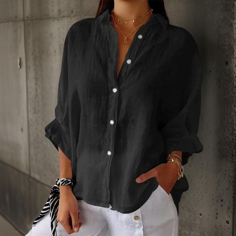 JULIET | ELEGANT LINEN POLO BLOUSE